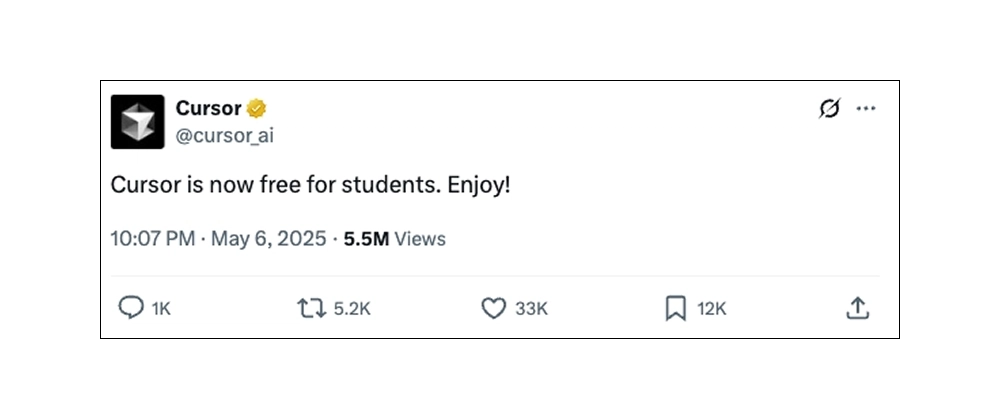 Cursor student plan image